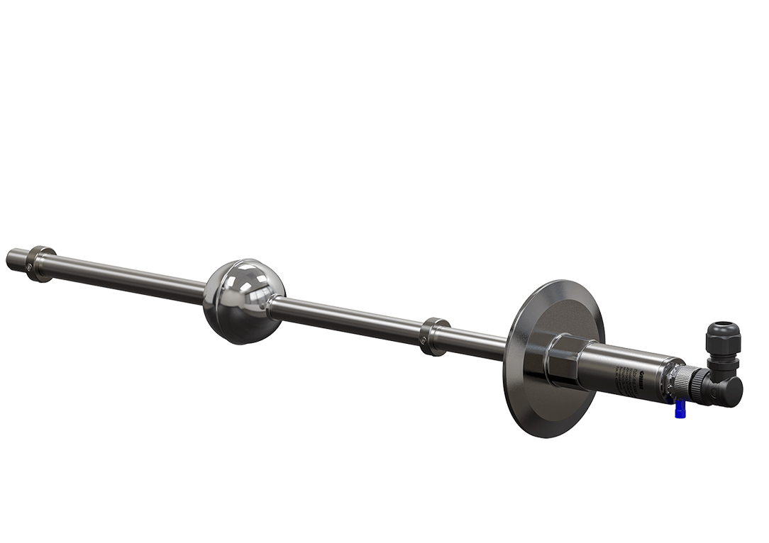 Цифровой поплавковый уровнемер с интерфейсом RS-485 ПДУ-RS, присоединение типа CLAMP