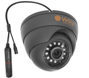 IP-камера антивандального исполнения VC-1430(v2) (М106,Фикс. f=2,8,Титан,IR,PoE провод)