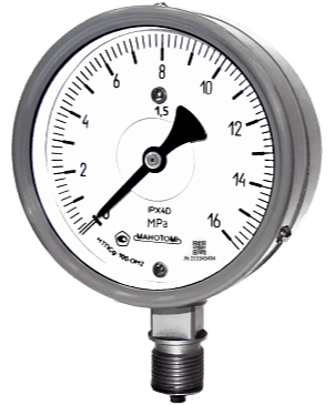 Мановакуумметр МВТПСд-100-ОМ2-24 кгс/см2-1.5-Ф-G1/2-Черта-Обезж.-Пл.-Табл.-П.П.С.-ЦСМ-Свидет.-Э