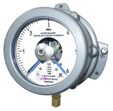 Манометр ДМ2005Сг1Ех-Т2-1600 кгс/см2-1.5-VI-МП-G1/2-Обезж.-Черта-Пл.-Табл.-П.П.С.-П.П.Пас.-ЦСМ-Э