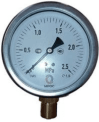 Манометр МП2-d.150.0 IP65 (0-0,1 МПа) кт.1,5 М20х1,5 Р ТУ 26.51.52-002-71659412-2023