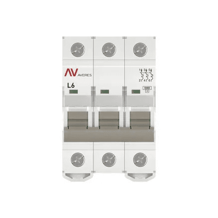 Выключатель автоматический модульный EKF AVERES AV-10 3Р 3А (В) 10кА