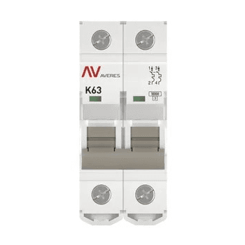 Выключатель автоматический модульный EKF AVERES AV-10 2Р 3А (К) 10кА